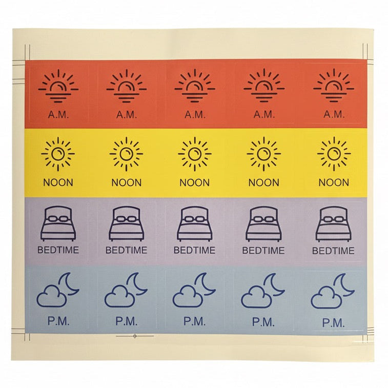 Medication Container Reminder Stickers