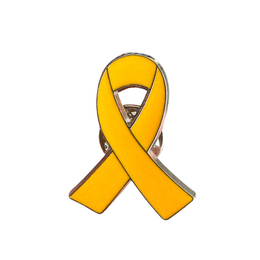 Pin - Gold Ribbon — Childhood Cancer Awareness.