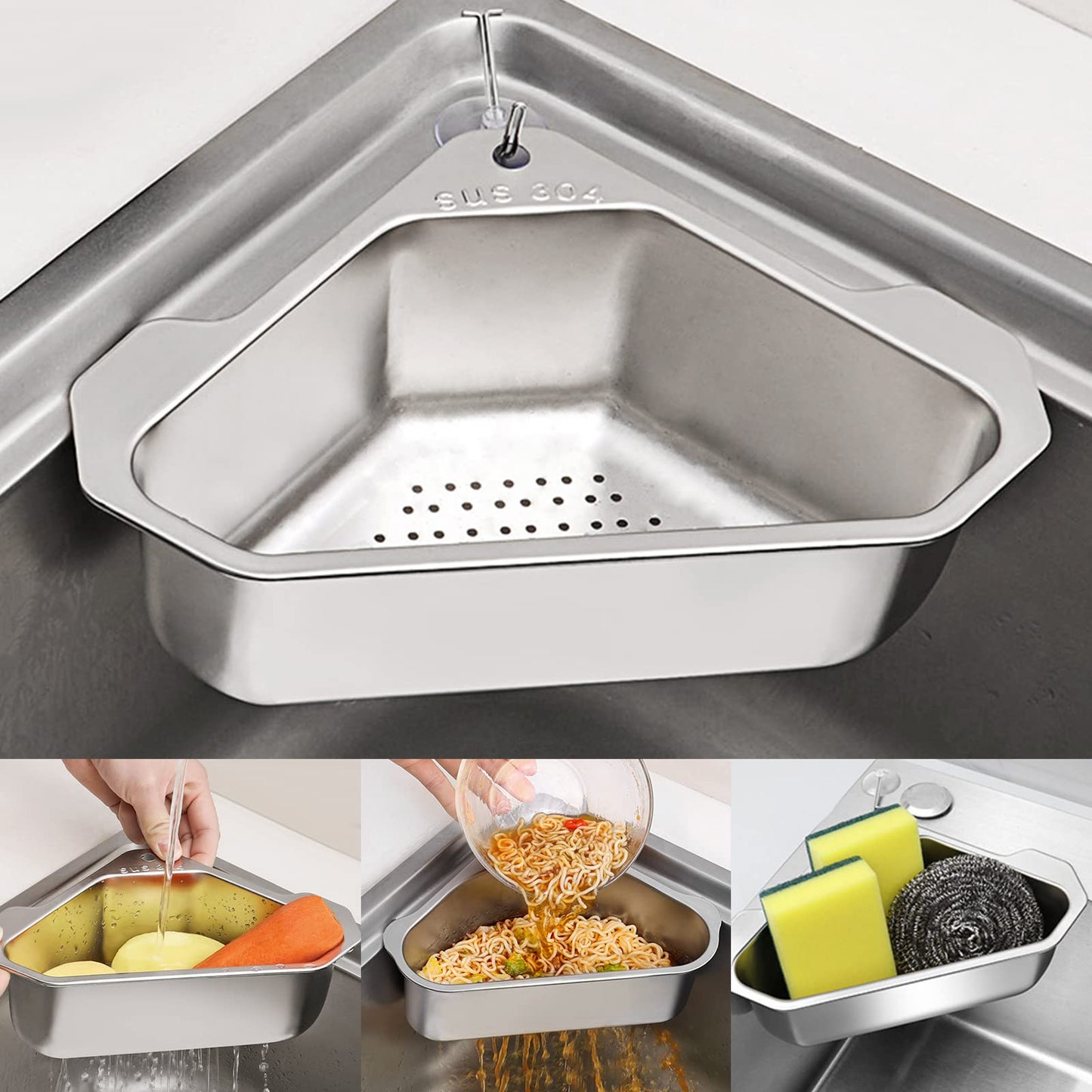 Kitchen Basin / Sink Veggie Scrap Bin