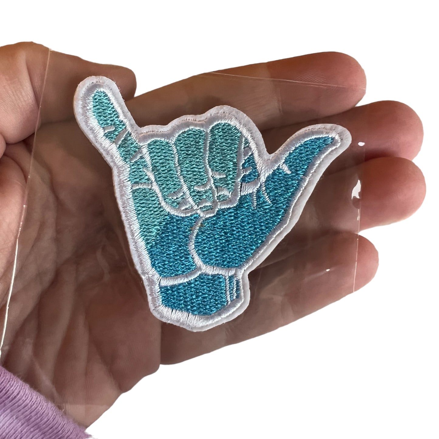 NZSL Motif, Iron On Appliqué Patch - Sea Blue