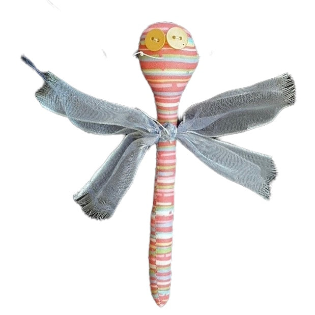 Flying Dragonfly  Splash Quilting Pink and brown stripe