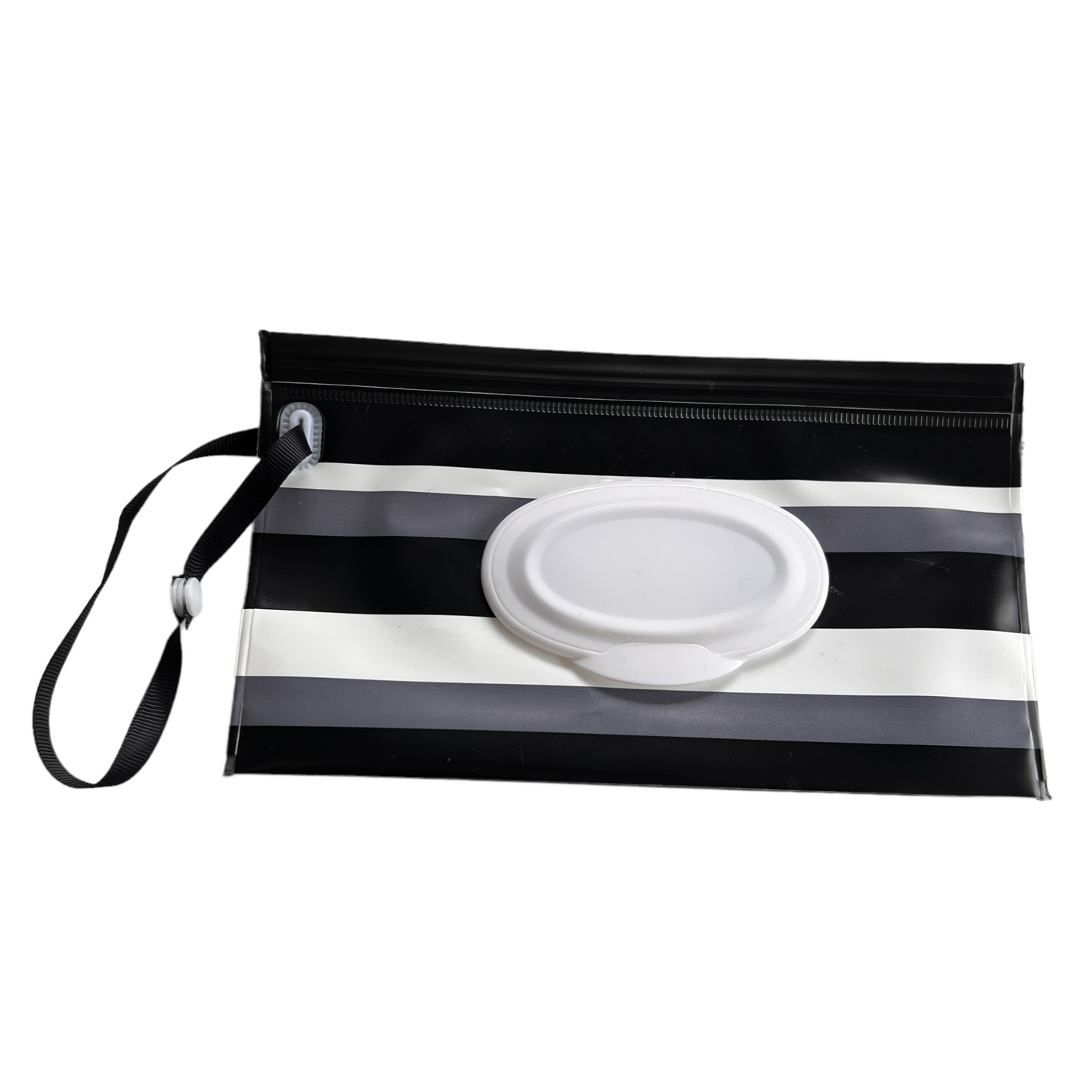 Wet Wipes Travel Potable (Could be called Reusable Wet Wipe Bag — Large Travel Pouches SPIRIT SPARKPLUGS Stripes Black + White
