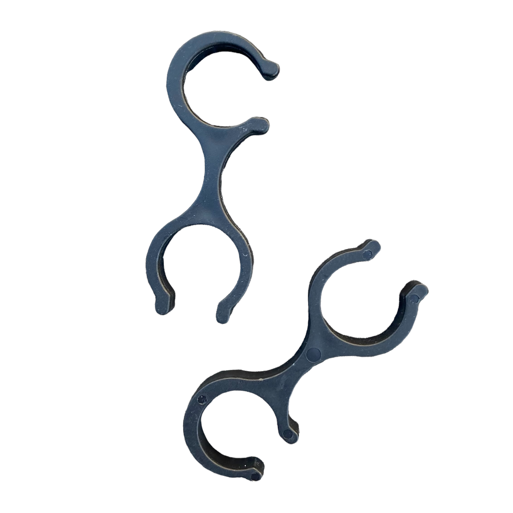 🎥🦽Walking Stick / Crutches Clip (2 Piece)  SPIRIT SPARKPLUGS Black 2 piece