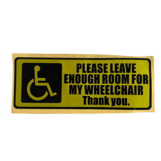 Sticker — Please leave room for my chair Mobility & Accessibility SPIRIT SPARKPLUGS