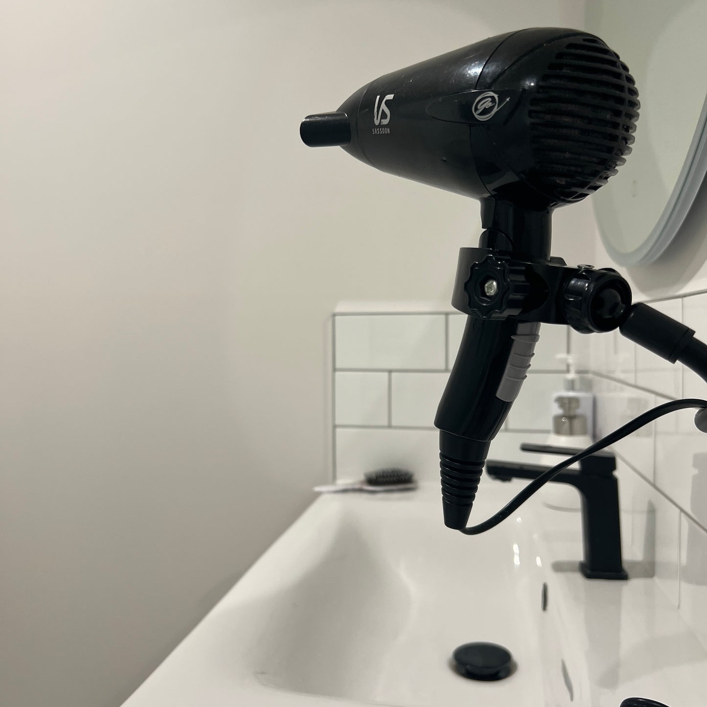 Suction On Portable Hair Dryer Holder