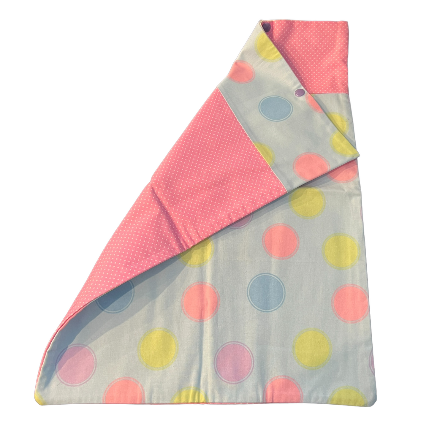 Reusable Cotton Nappy Bags Splash Quilting Pink Polka Dots