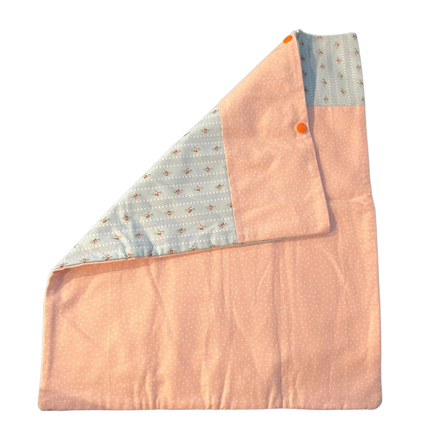 Reusable Cotton Nappy Bags Splash Quilting Peach and Floral
