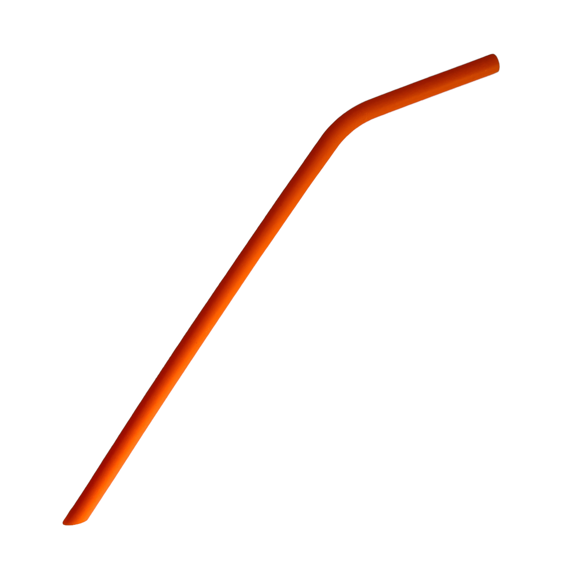 Tall Silicone Straws  SPIRIT SPARKPLUGS Orange