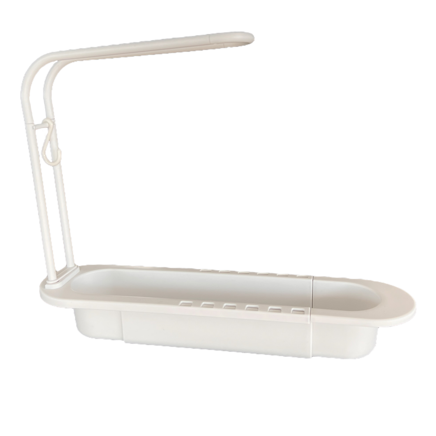 Telescopic Sink Drain Rack + Storage Kitchen Utensil Holders & Racks SPIRIT SPARKPLUGS White