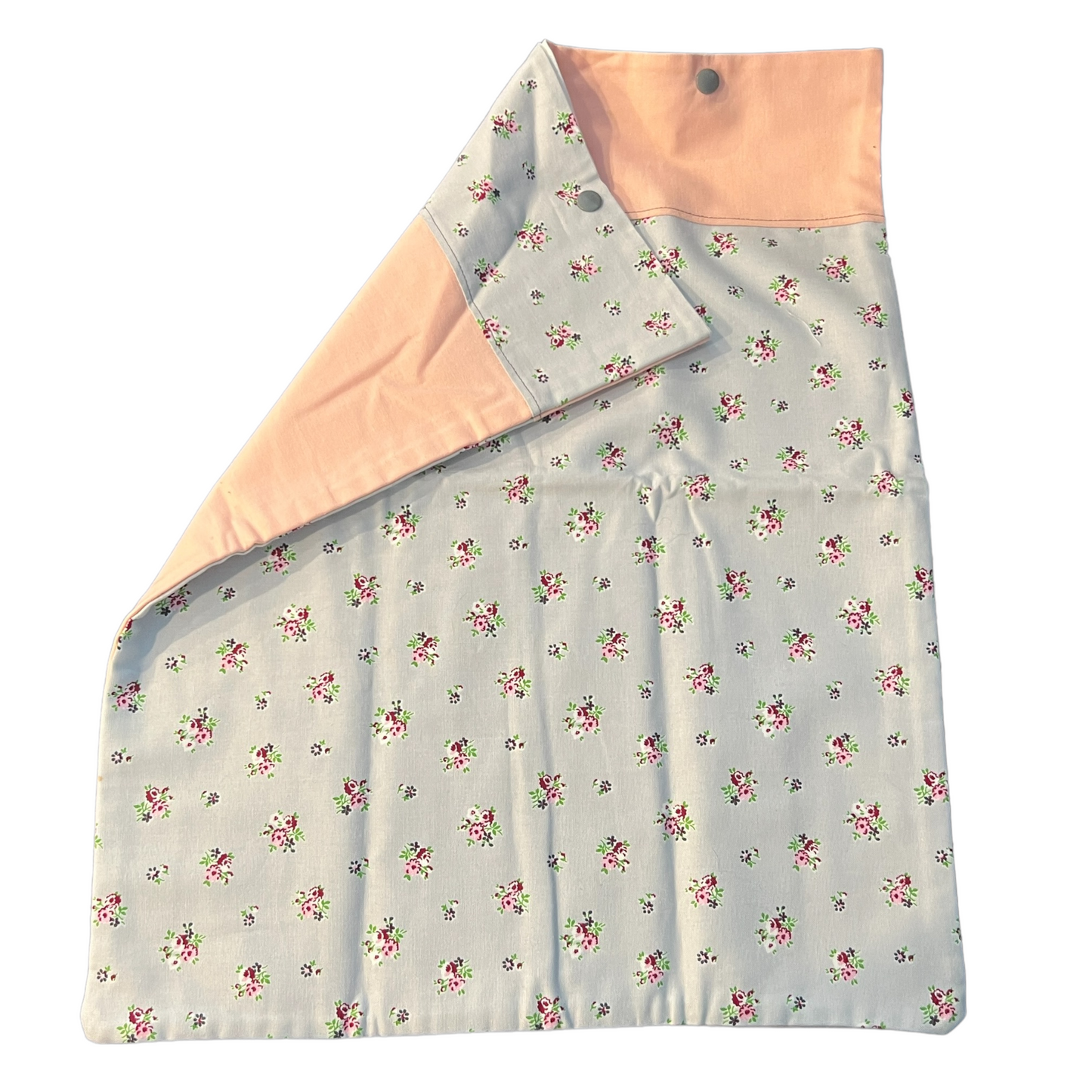 Reusable Cotton Nappy Bags Splash Quilting Floral and Peach