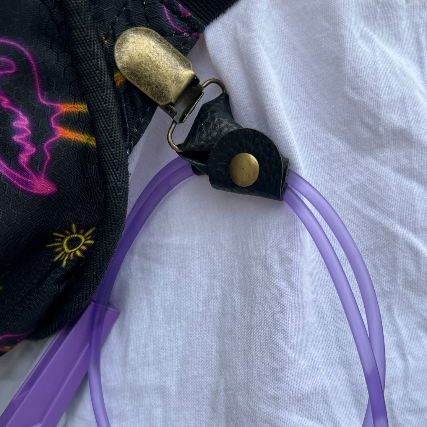 Leather Tubie Clip / Handbag Accessory  SPIRIT SPARKPLUGS