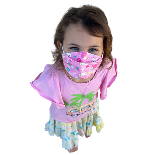 Three Panel Disposable Kids Masks Characters