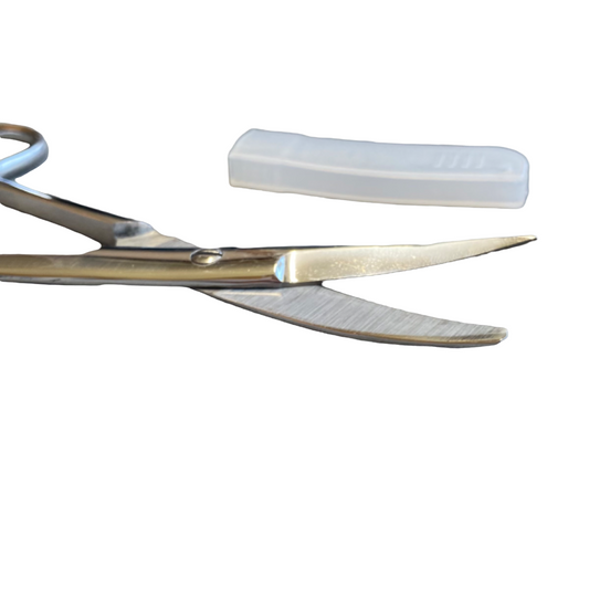 Curved Scissors — For Ostomy Users / Ostomates  SPIRIT SPARKPLUGS Silver
