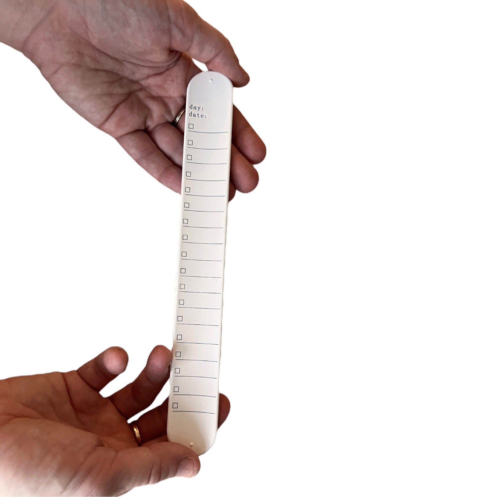 Reusable Memo Slap Wrist Band  SPIRIT SPARKPLUGS White