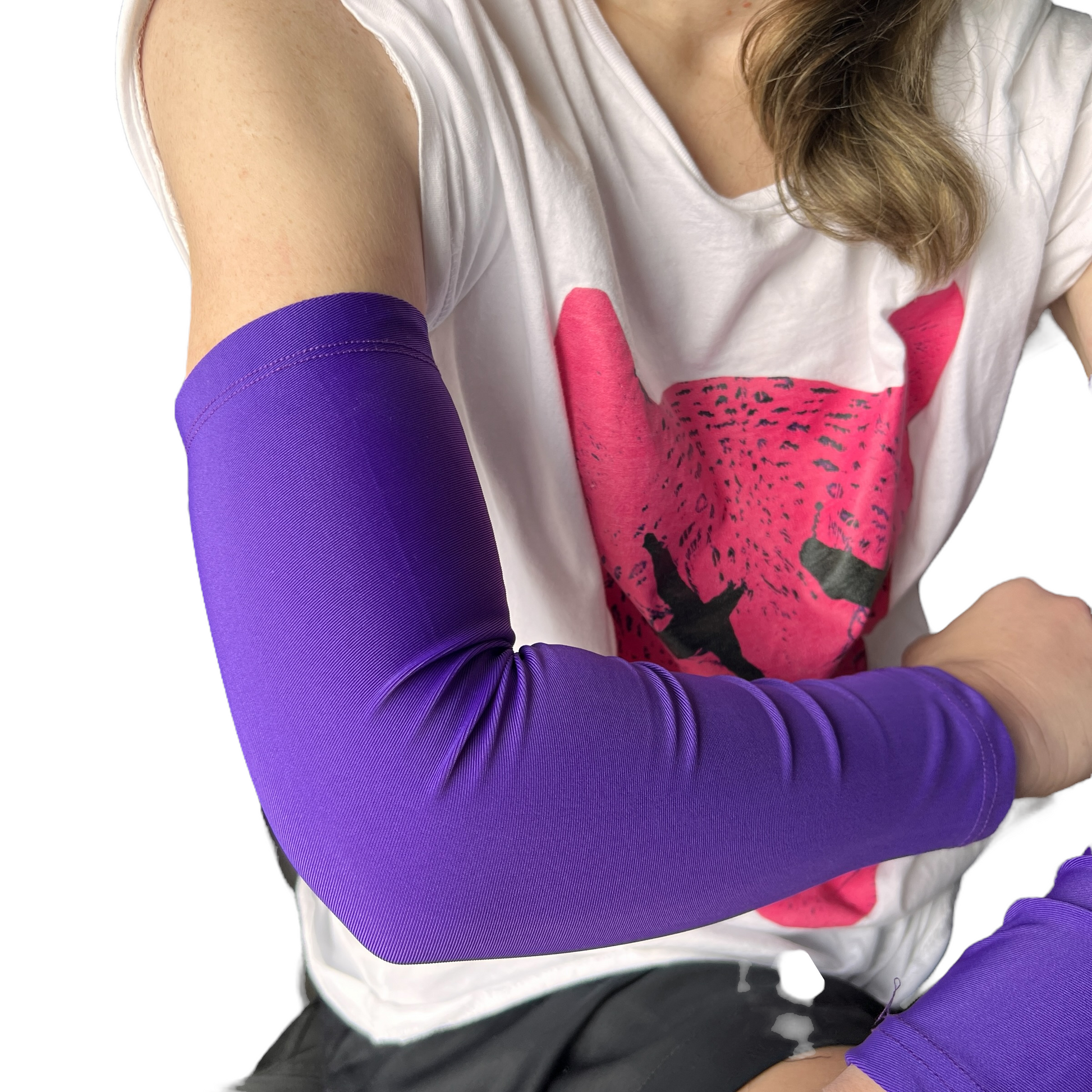 🎨 📏Sun UV Sleeve (gardening, fishing, car)  SPIRIT SPARKPLUGS Purple Large