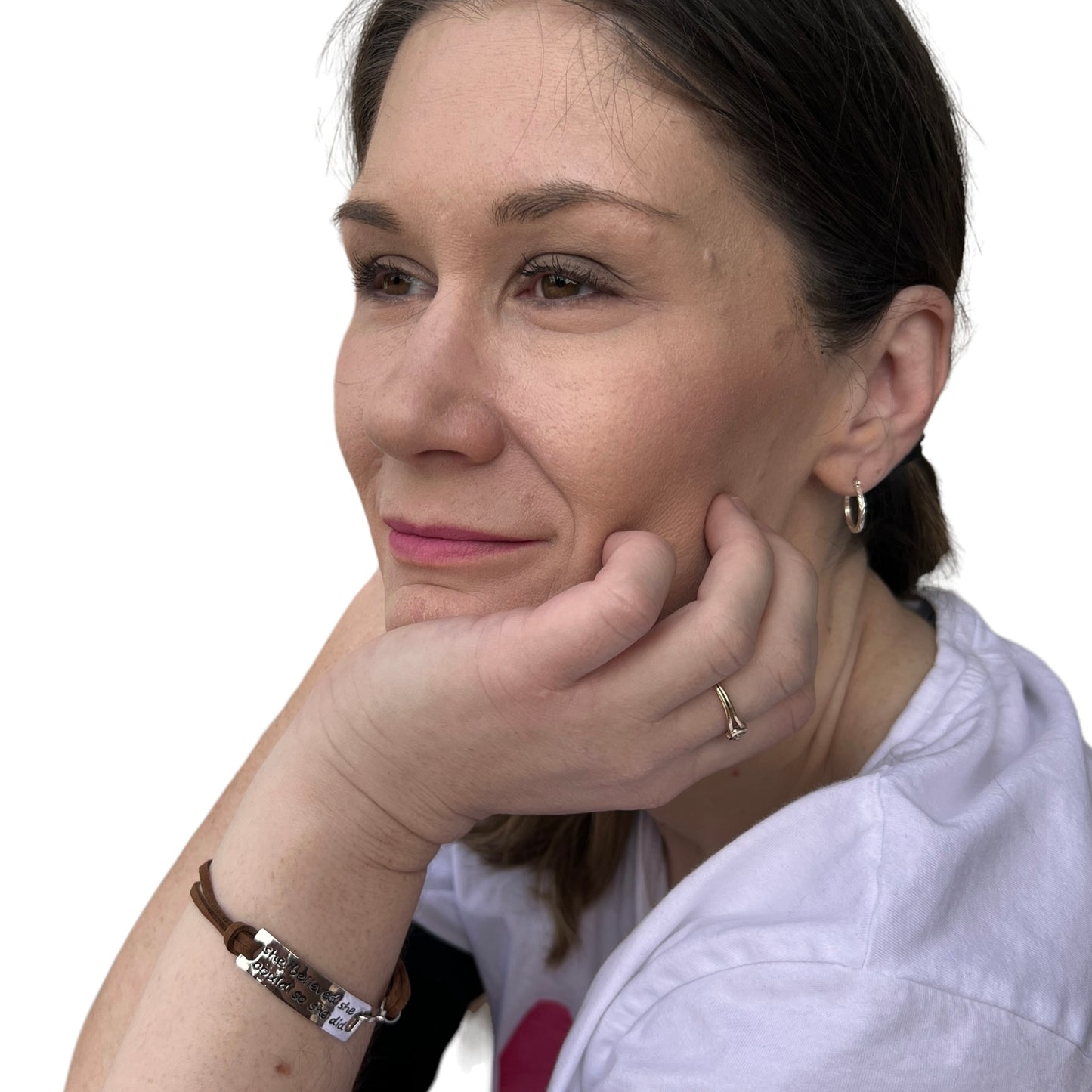 Bracelet — “She believed she could so she did!” Bracelets SPIRIT SPARKPLUGS