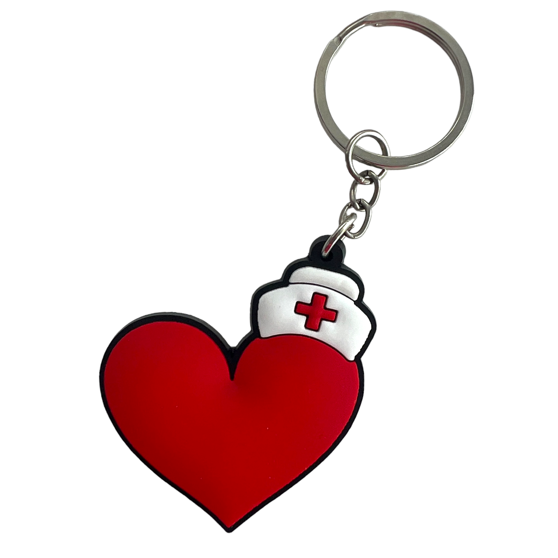 Keyring —  'Nurses Heart'  SPIRIT SPARKPLUGS