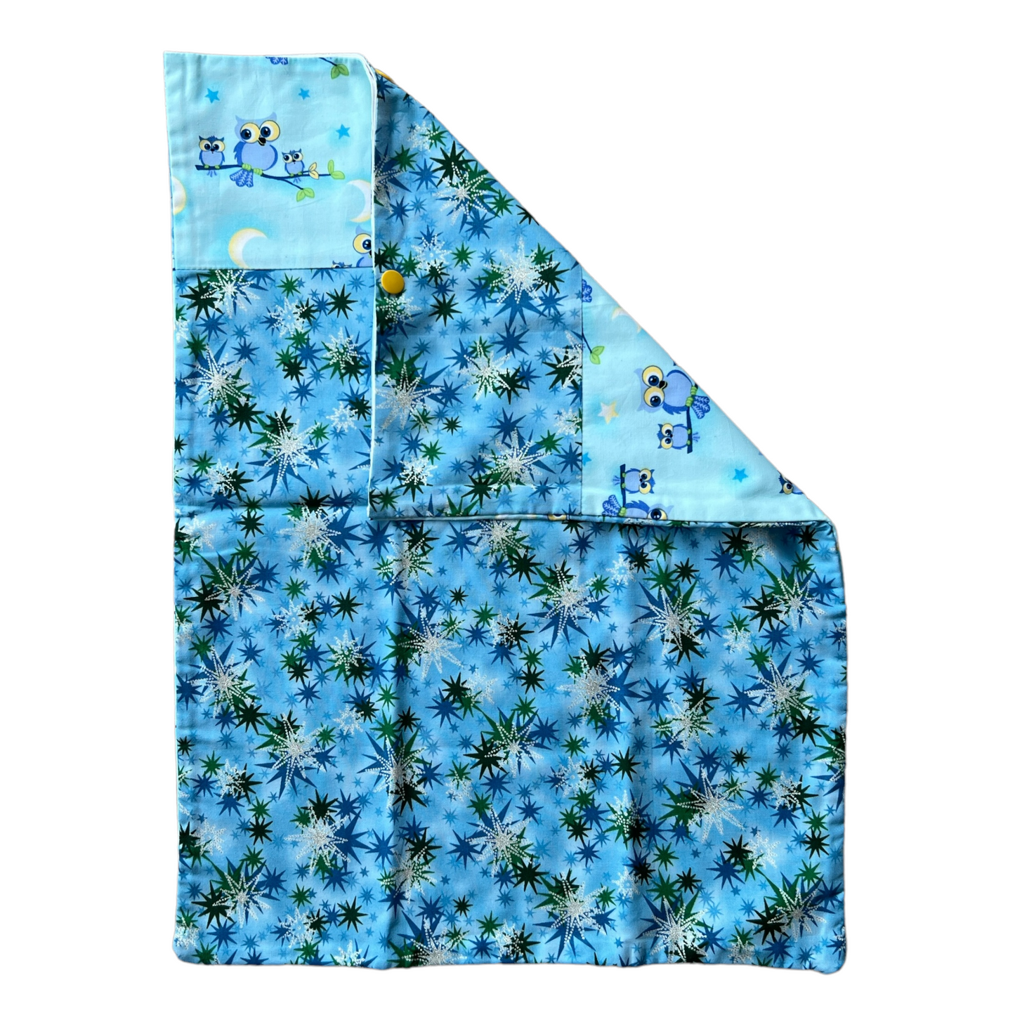 Reusable Cotton Nappy Bags Splash Quilting Blue Birds