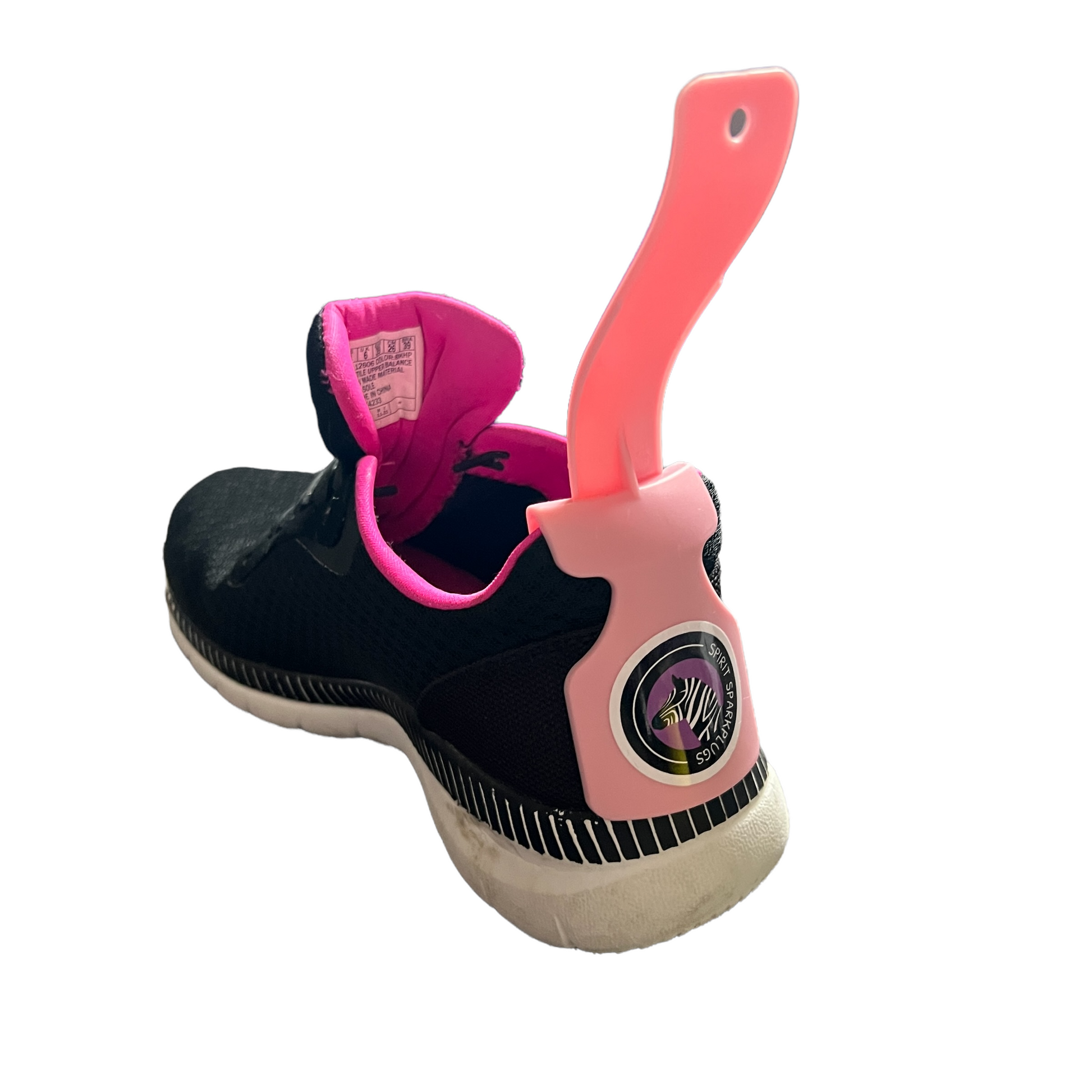 Easy On Easy Off Shoe Horn  SPIRIT SPARKPLUGS Pink