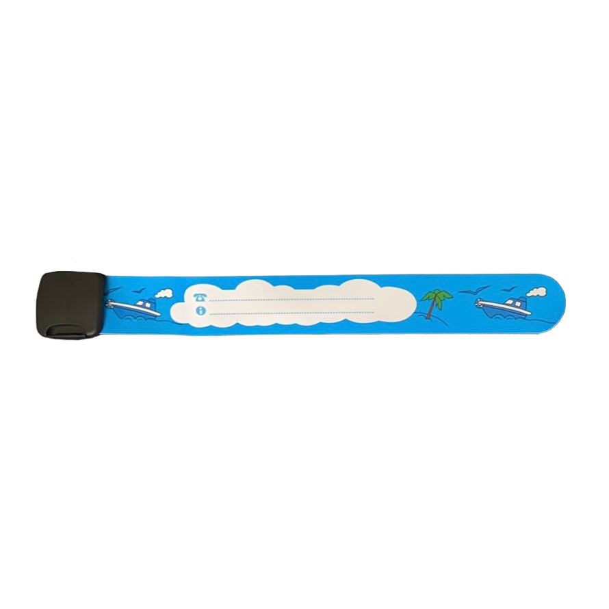Reusable Safety Wrist Band  SPIRIT SPARKPLUGS Blue Boat