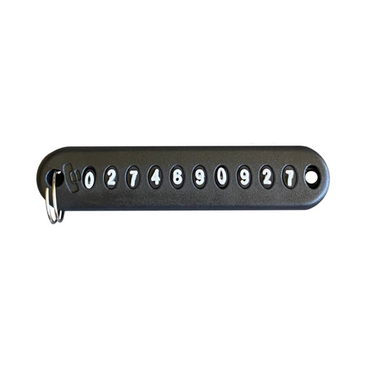 Keyring — Phone Number  SPIRIT SPARKPLUGS Black
