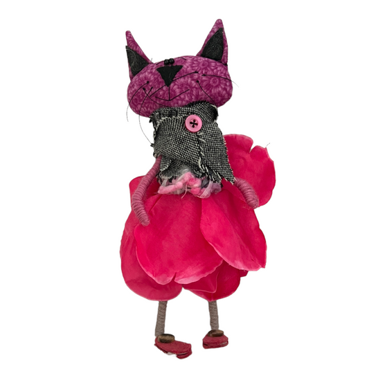 Doll, Bendy Limbs, Assorted Dolls Splash Quilting Floral Skirt Cat