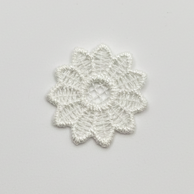 Embroidered Lace — Flowers + Hearts