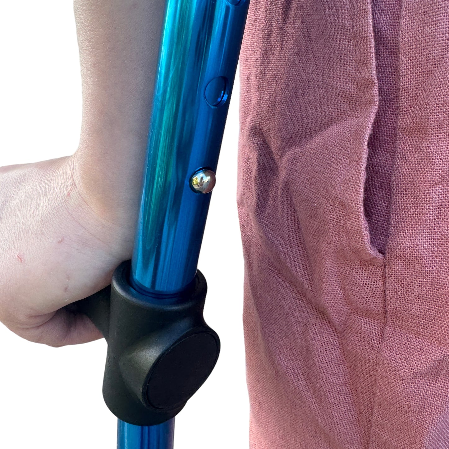 Walking Aid — Fold Up Crutch (Blue)