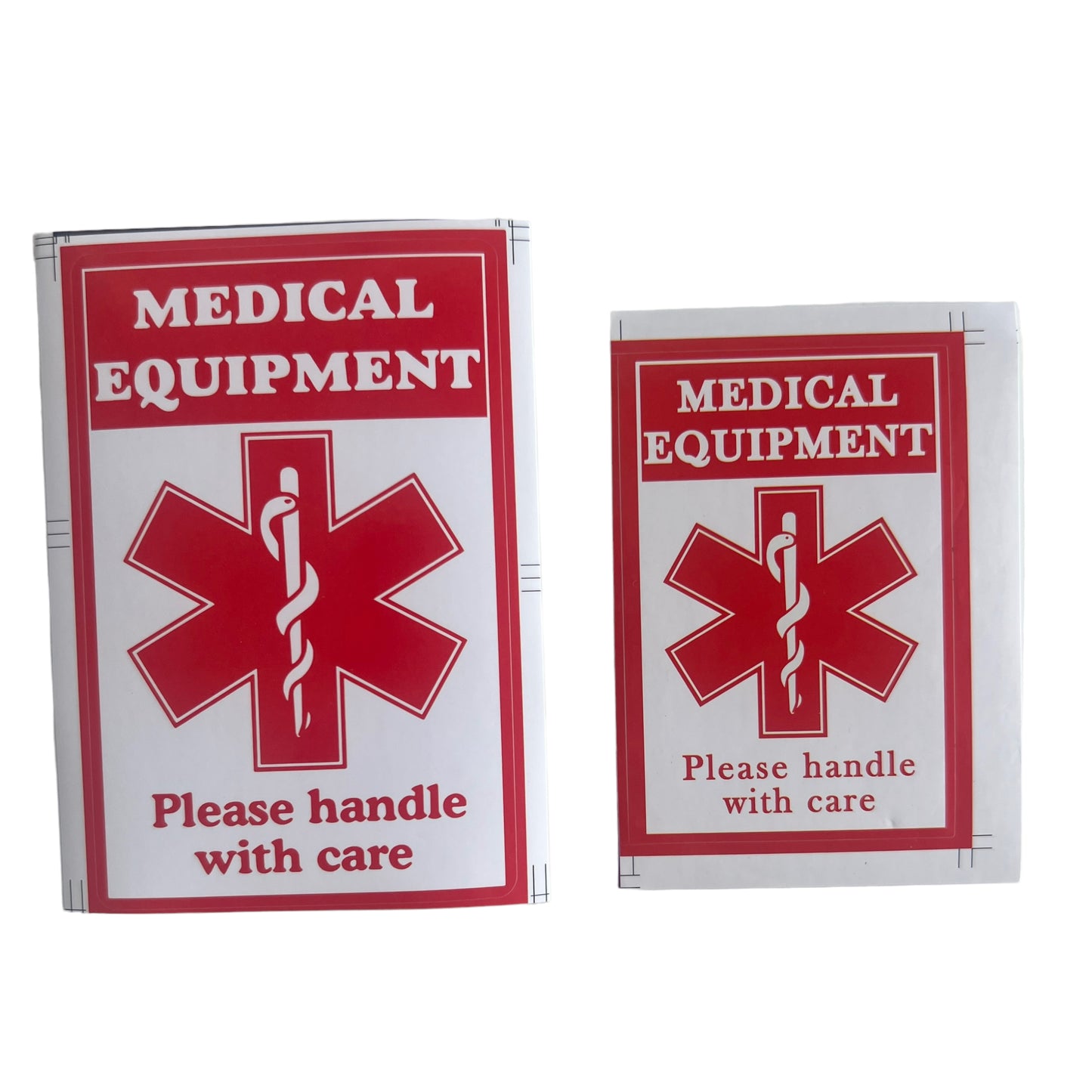 Sticker — ‘Medical Equipment. Please handle with care’