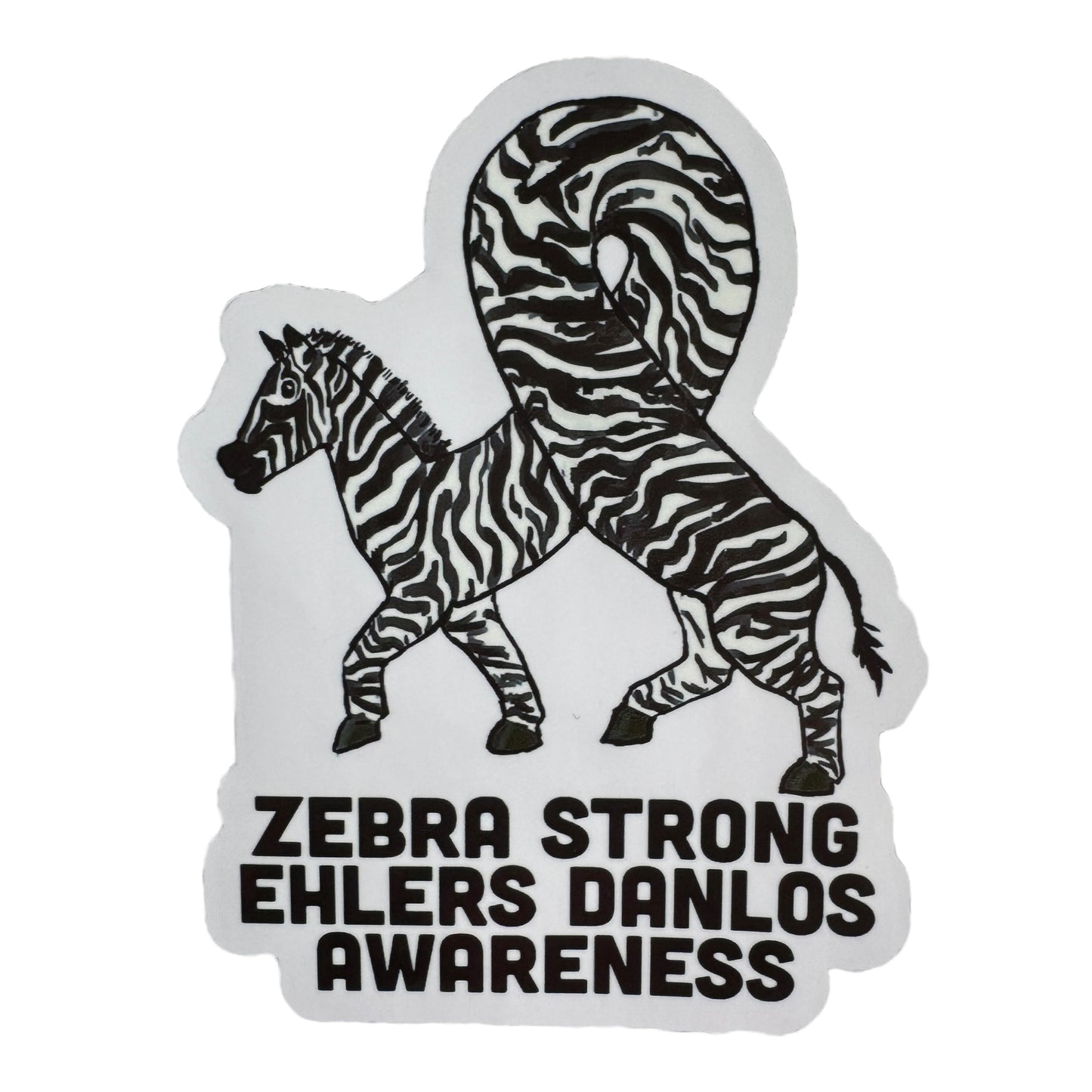 Sticker — Zebra Strong. Ehlers Danlos Awarenes