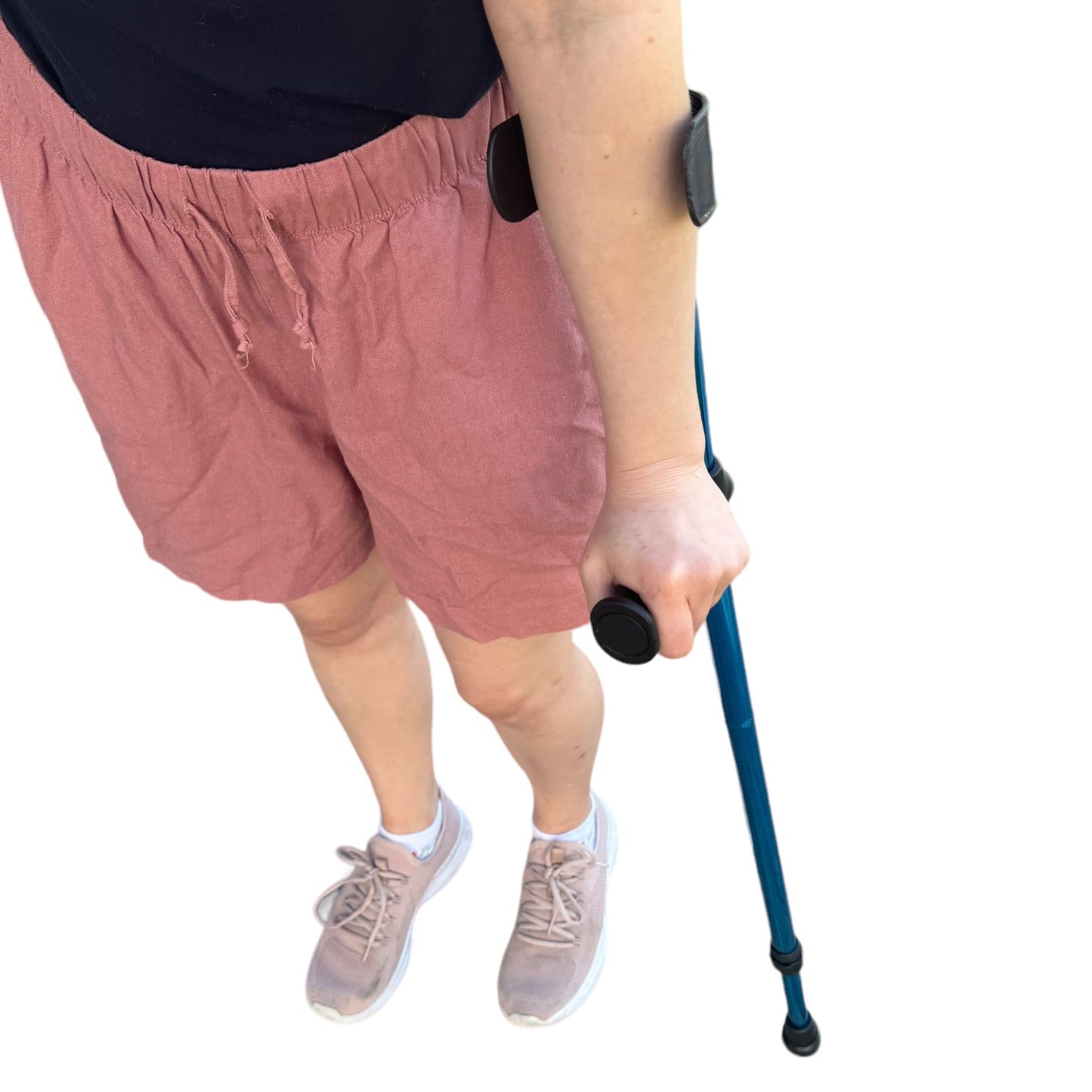 Walking Aid — Fold Up Crutch (Blue)