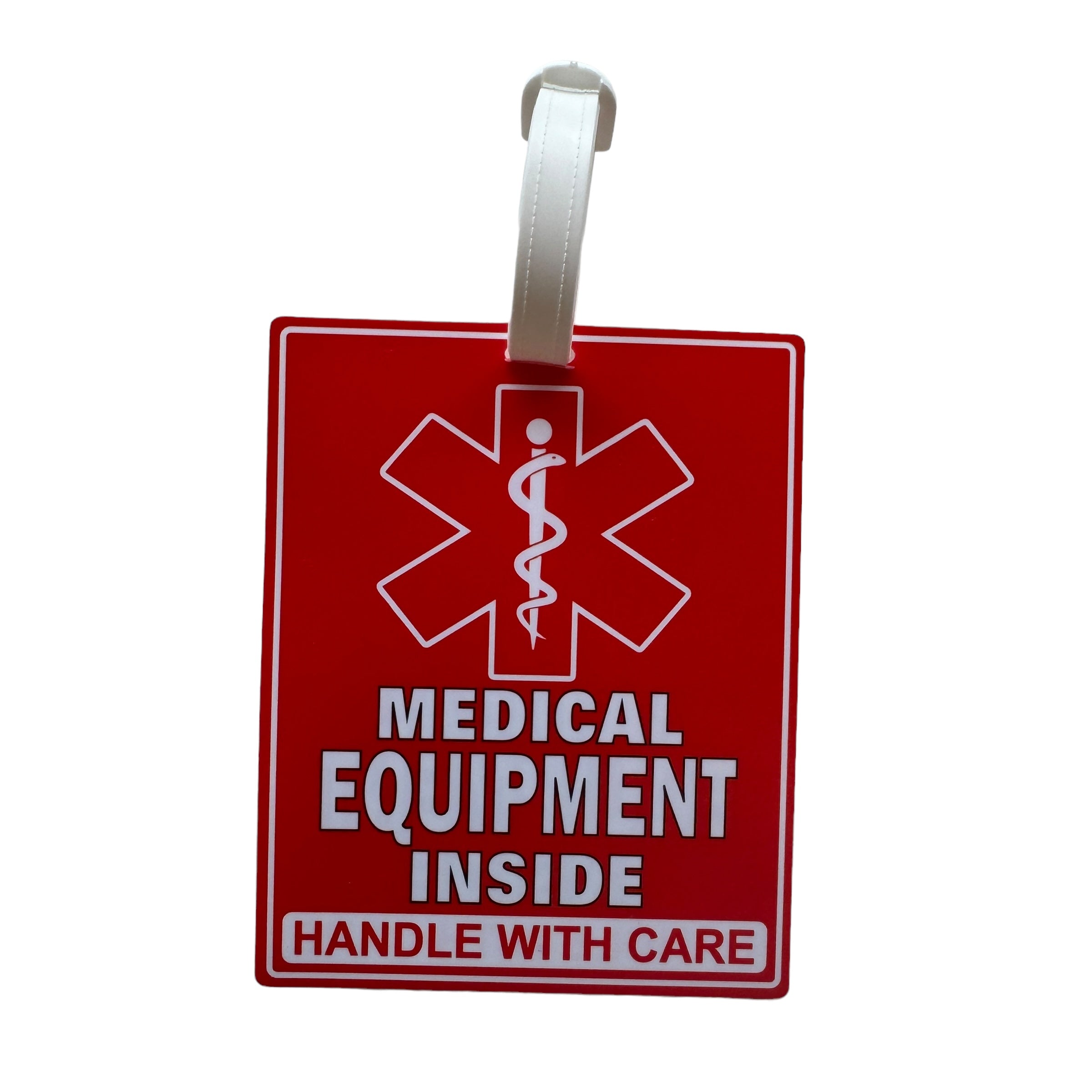 The Traveling Flamingo Personalized Safety Orange Luggage Tag – Medical Equipment Carry-On