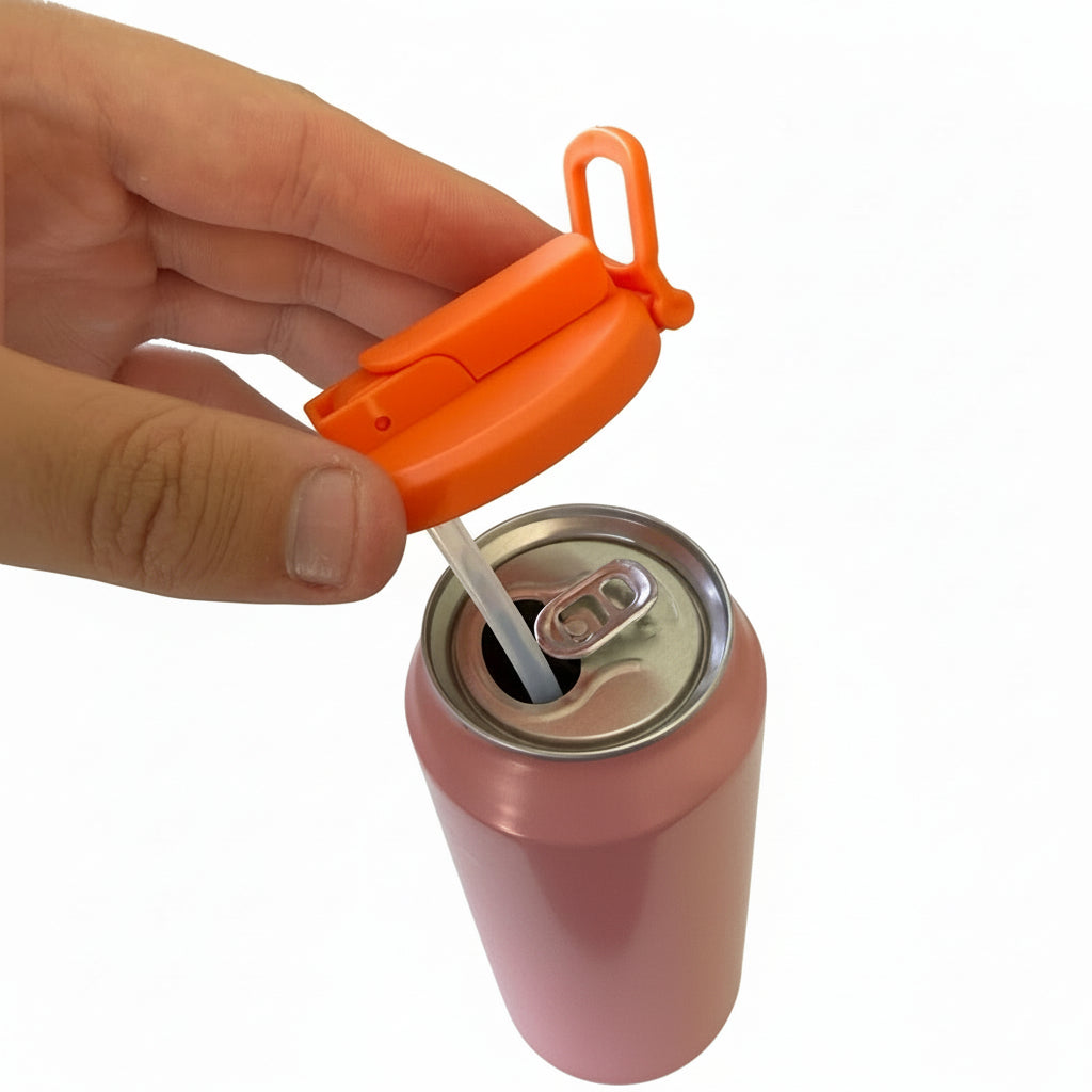 Soda Can Lid + Straw