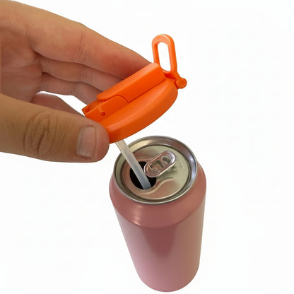 Soda Can Lid + Straw