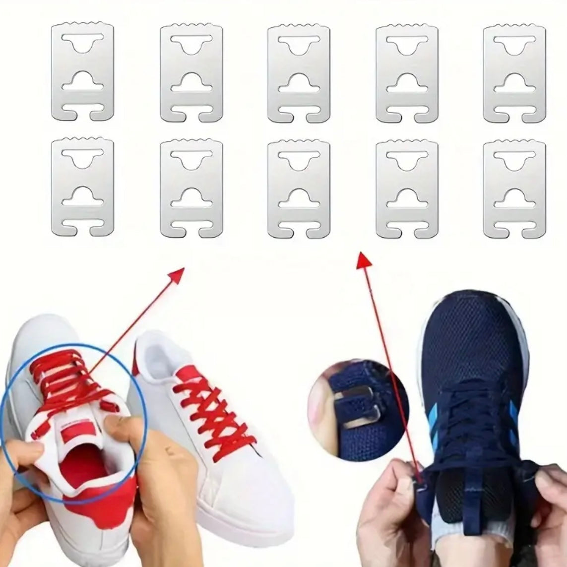Shoelaces - No-tie Invisible Anchor Clips