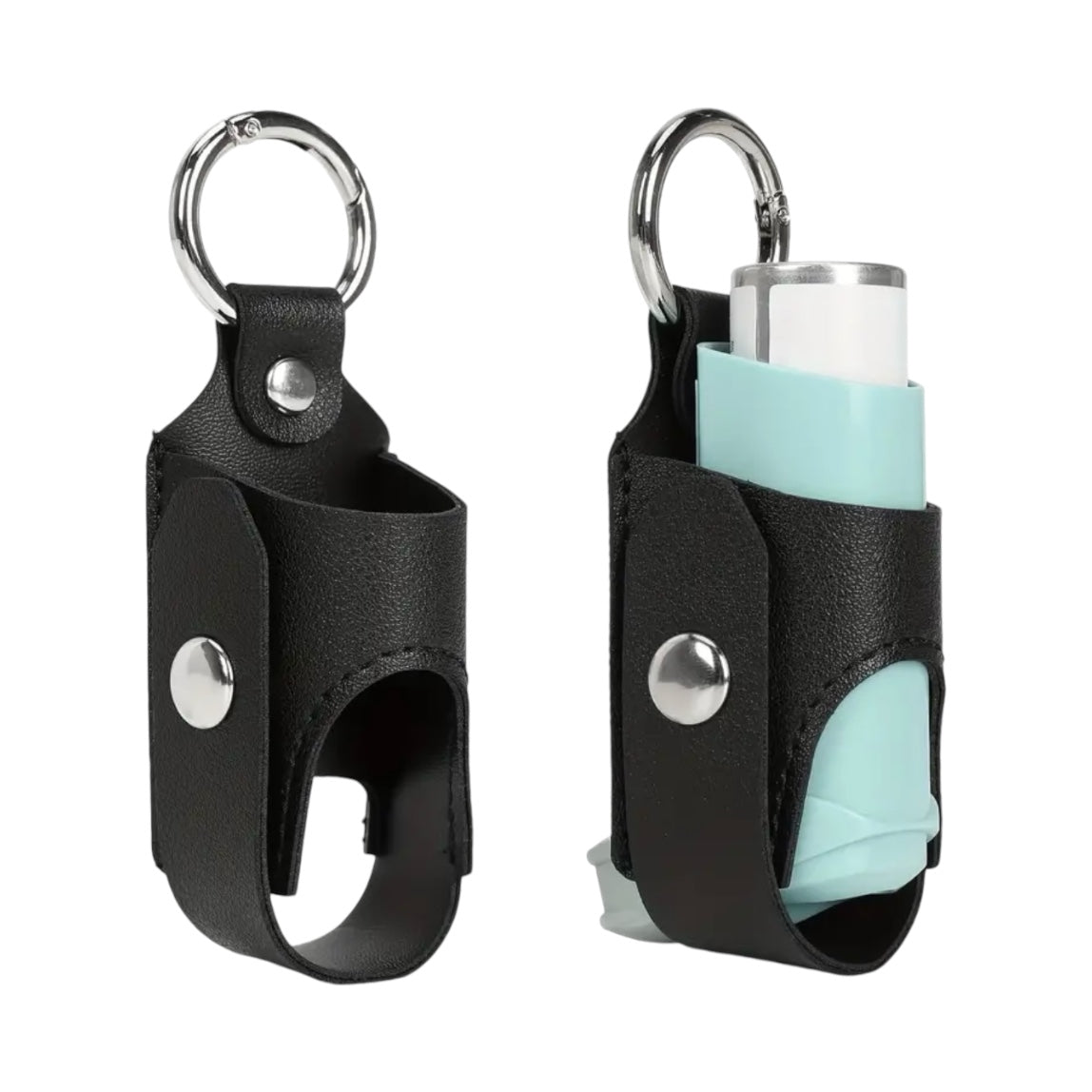 Keyring — Leatherette Inhaler Holder (snap)