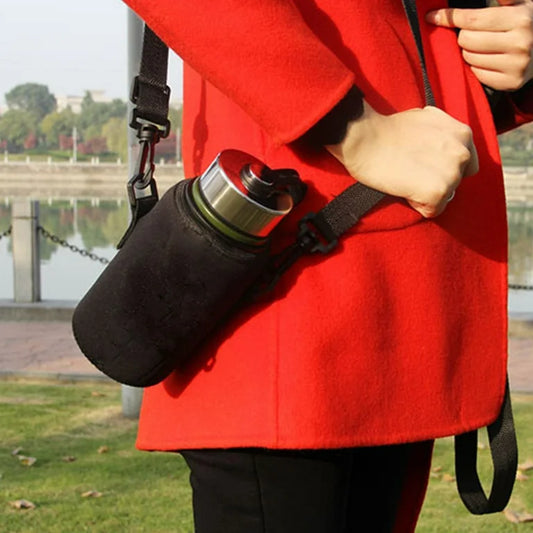 Neoprene Water Bottle Holder + Strap