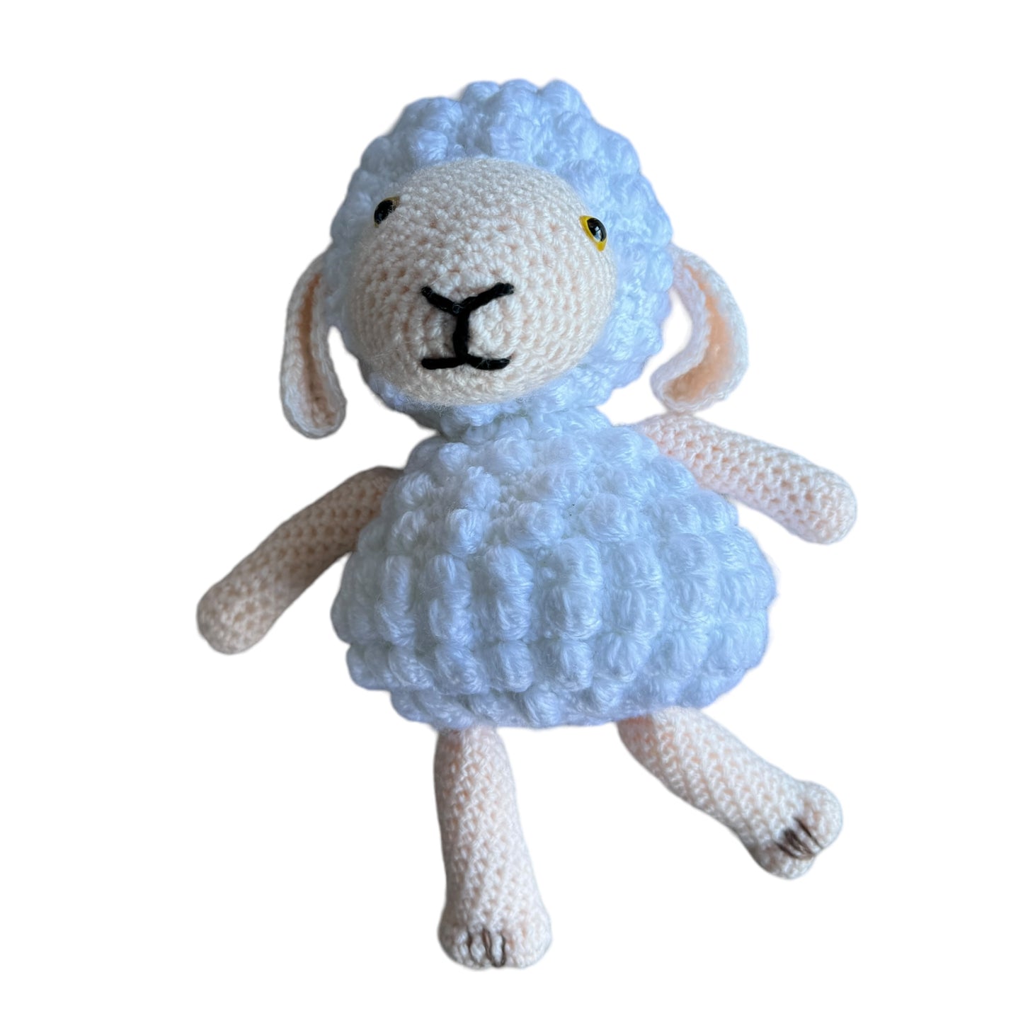 Hand-Crocheted Lamb — Made by Splash Quilting