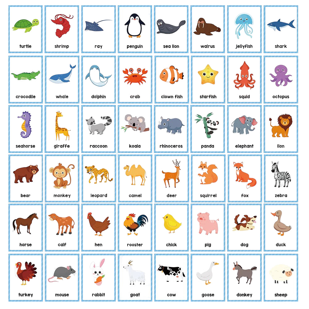 Communication Cards — Animals