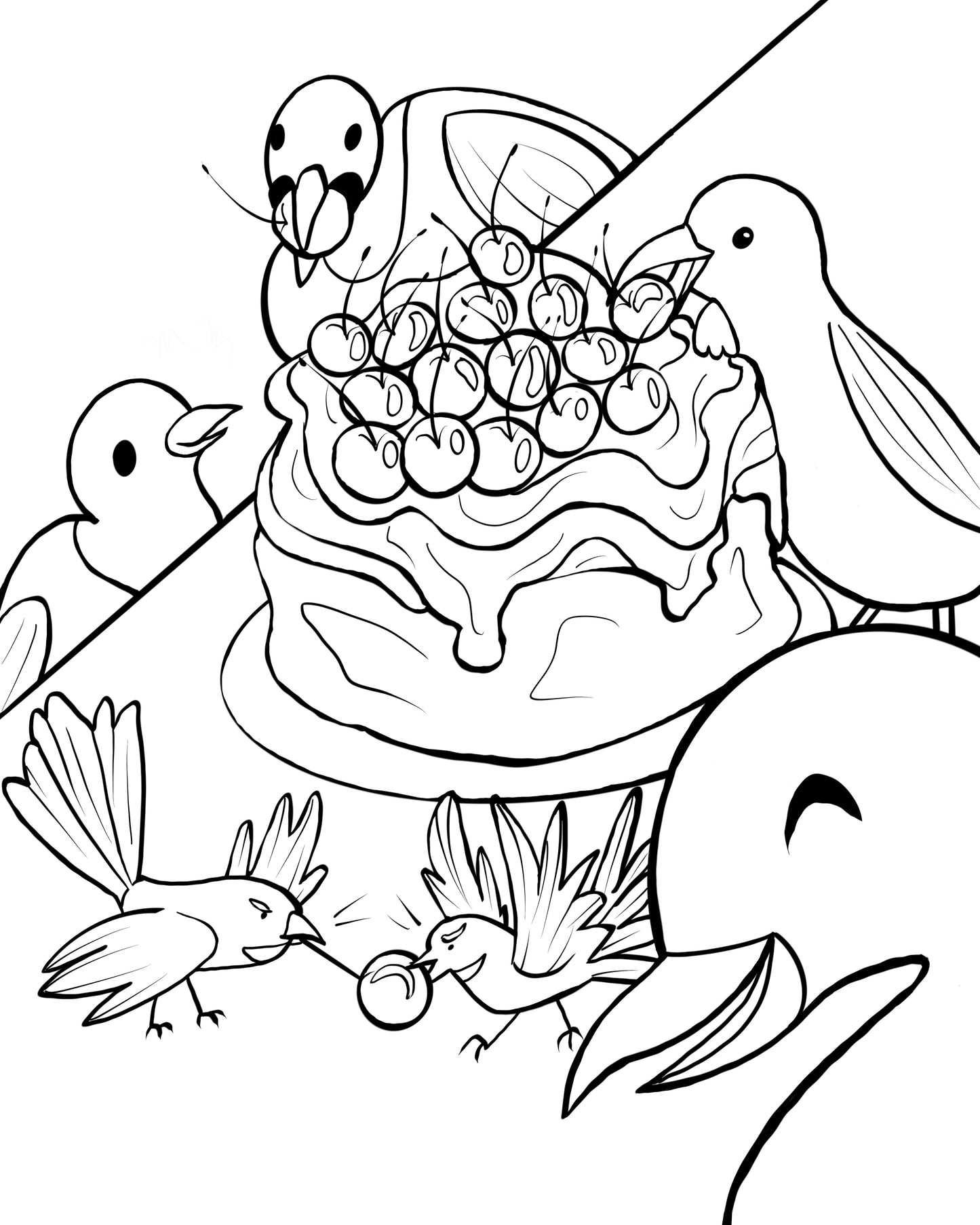 Colour-In Christmas Card — By Artist Delusions of Glamour