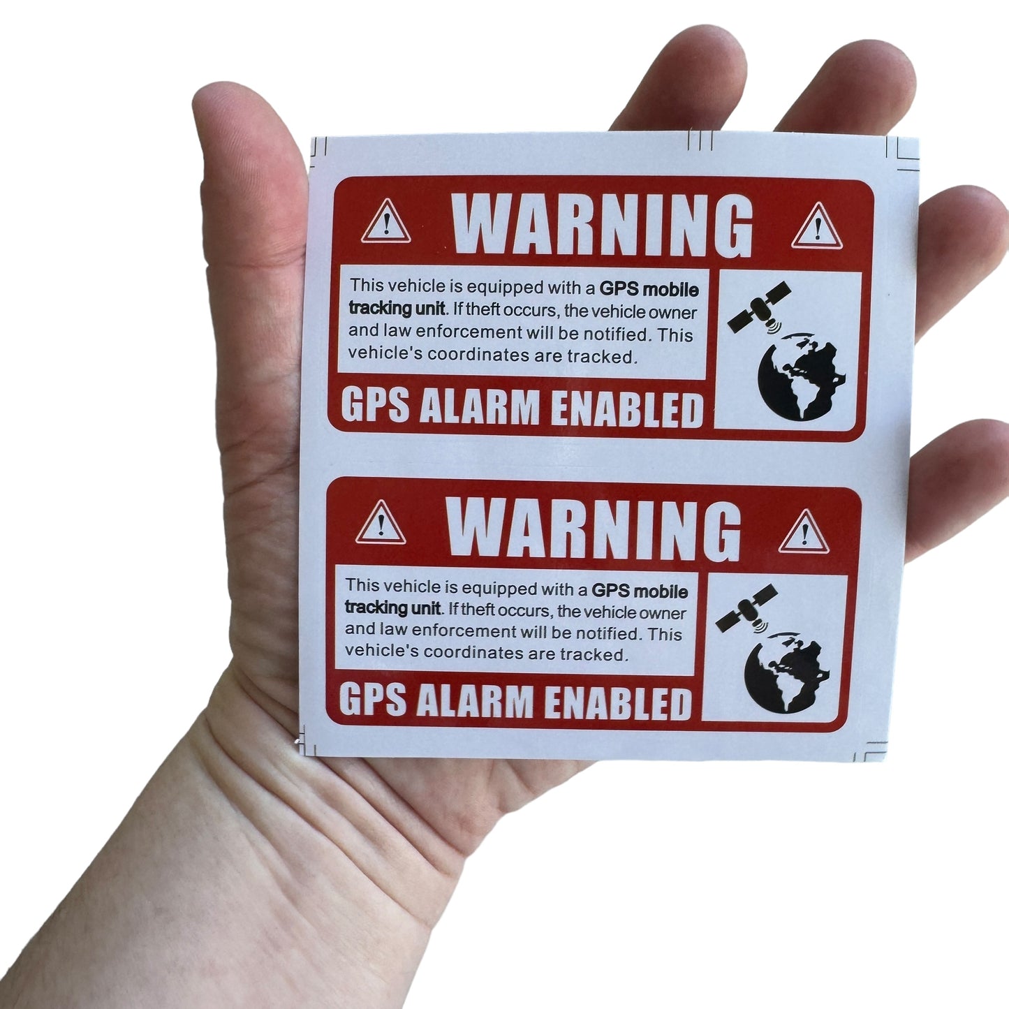 Sticker — GPS Alarm Enabled Warning.