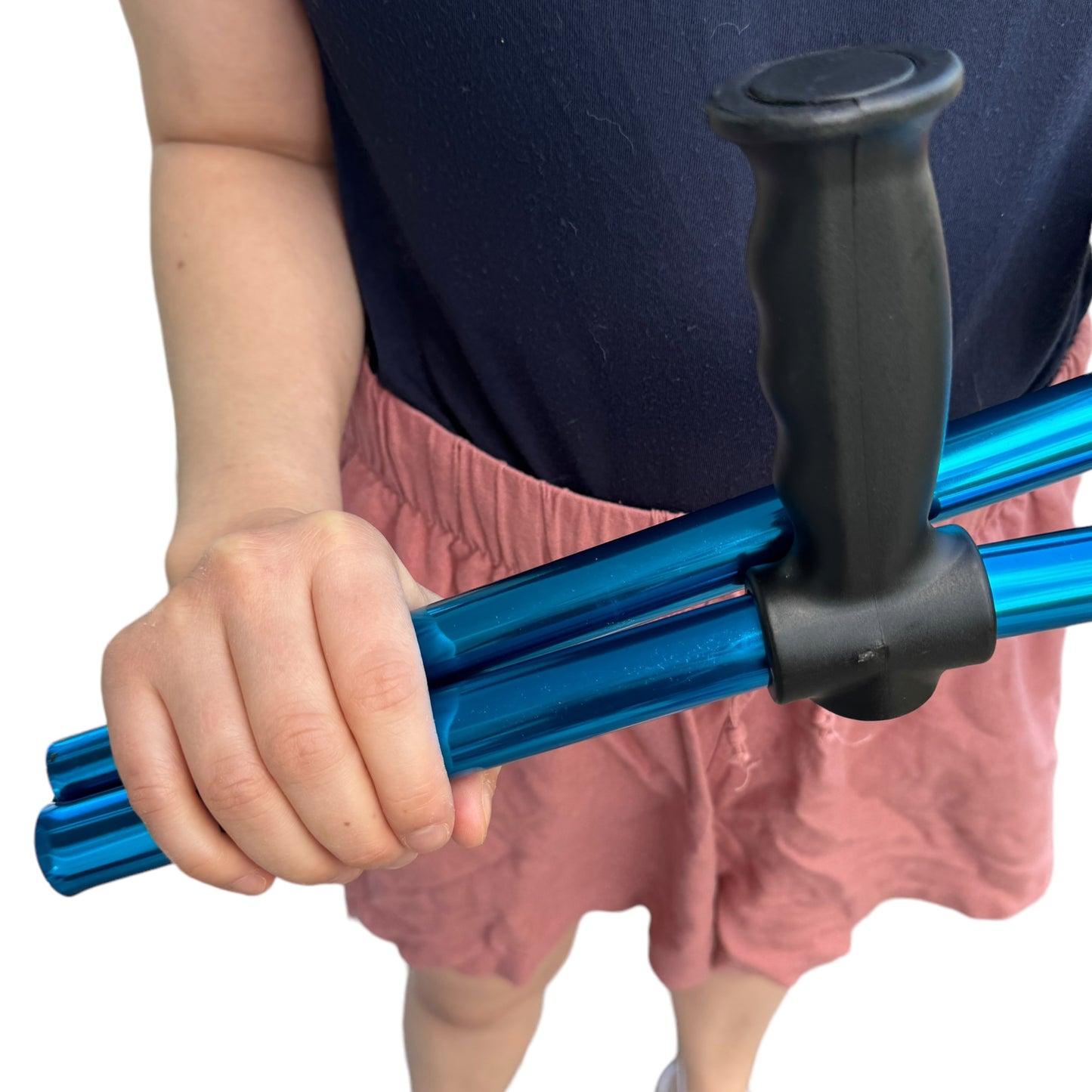 Walking Aid — Fold Up Crutch (Blue)