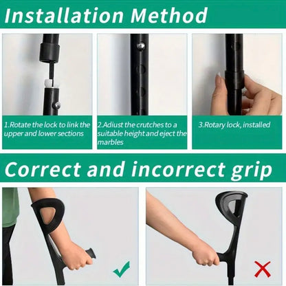 Walking Aid — Height Adjustable Crutch