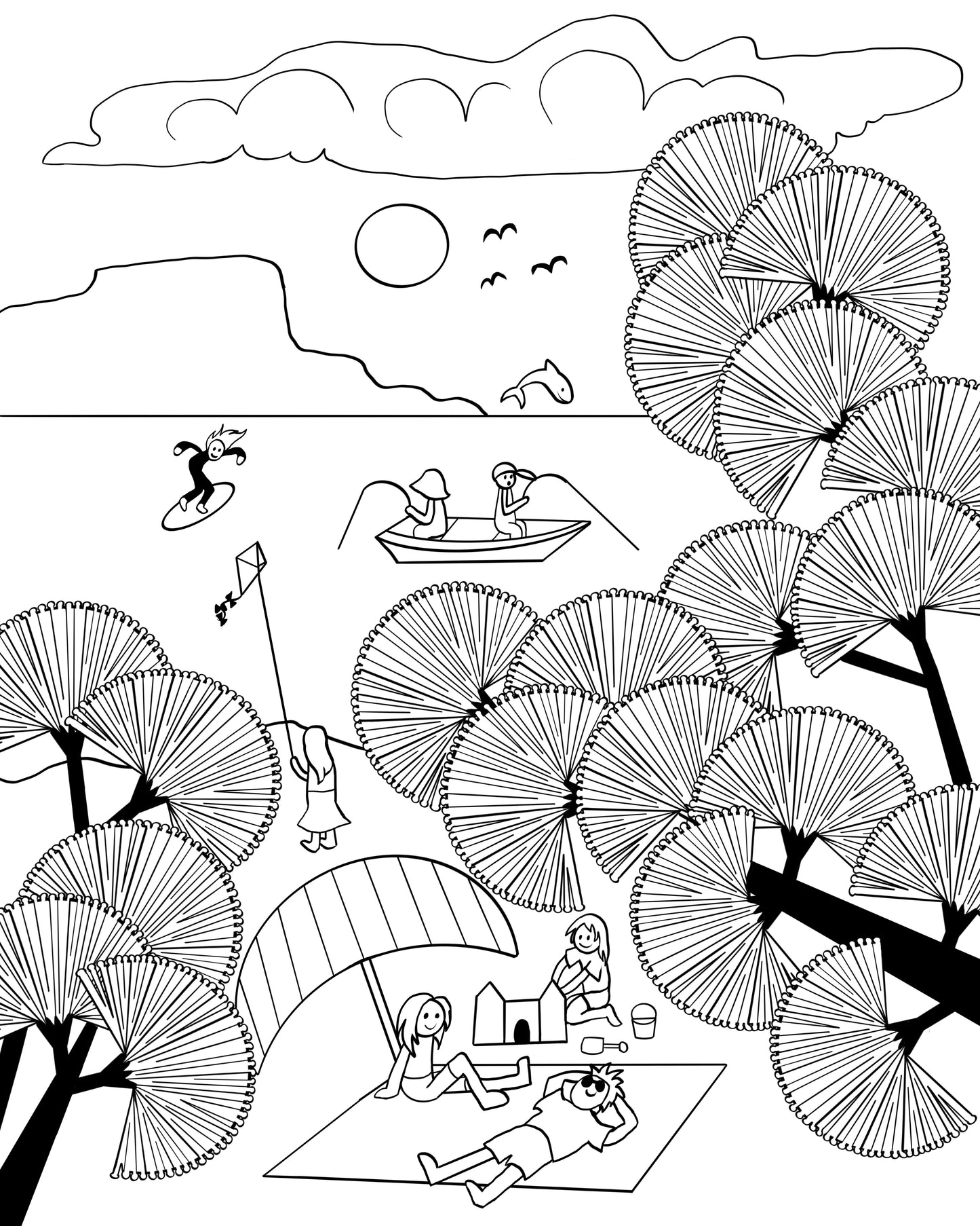 Colour-In Christmas Card — By Artist Delusions of Glamour