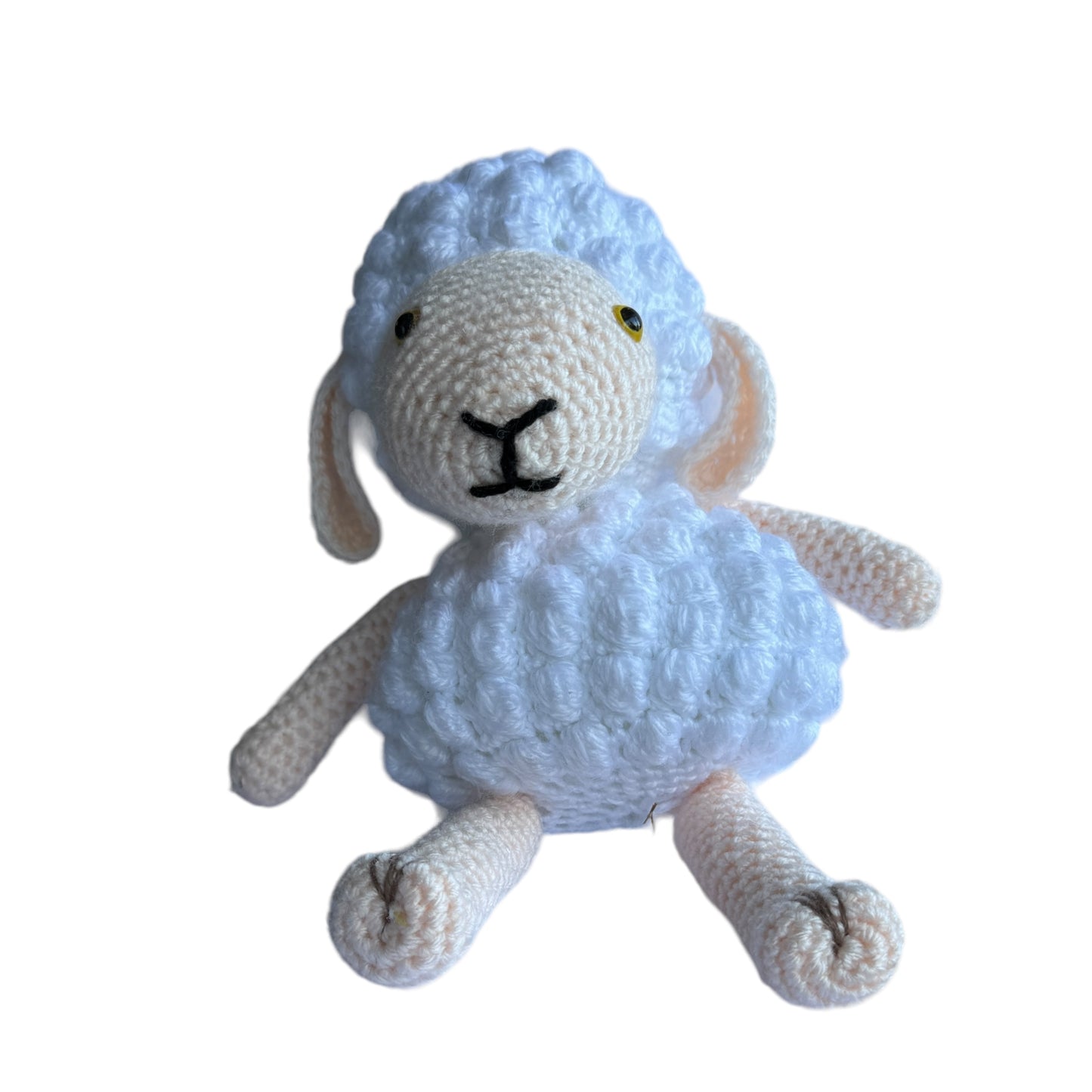 Hand-Crocheted Lamb — Made by Splash Quilting