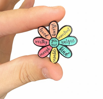‘You Are’ Encouragement Daisy Pin
