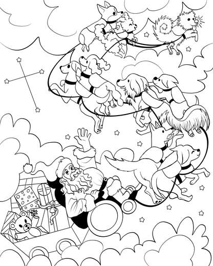 Colour-In Christmas Card — By Artist Geri Herd