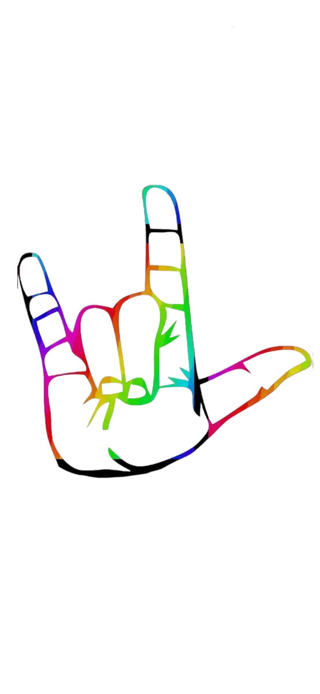 Sticker — Sign Language ‘I love you’ Rainbow