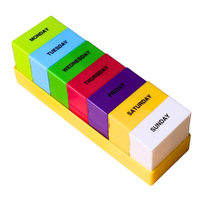 7 Day Pill Box — 4x Day — Square Case