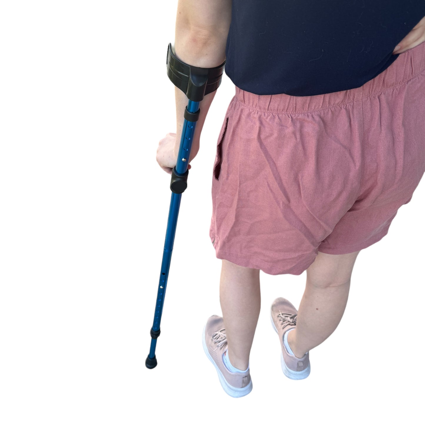 Walking Aid — Fold Up Crutch (Blue)